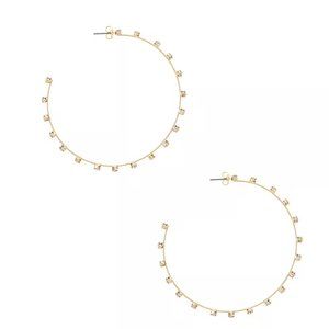 NWT - IN ORIGINAL PACKAGING ETTIKA RHINESTONE HOOP EARRINGS
